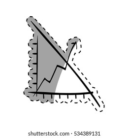Cartesian map graph icon vector illustration graphic design