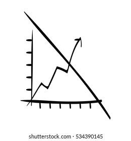 Cartesian map graph icon vector illustration graphic design