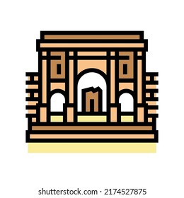 carthage historic building color icon vector. carthage historic building sign. isolated symbol illustration