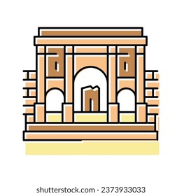 carthage historic building color icon vector. carthage historic building sign. isolated symbol illustration