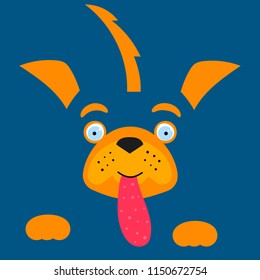 Carthoon dog. Vector illustration.