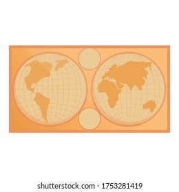 Cartographer map icon. Cartoon of cartographer map vector icon for web design isolated on white background