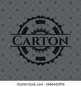 Carton black emblem. Vector Illustration. Detailed.