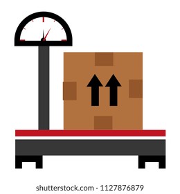carton box with balance measure weight