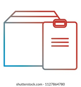 carton box with checklist