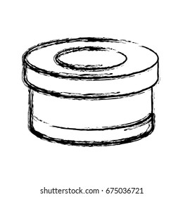 carton box in circle shape icon
