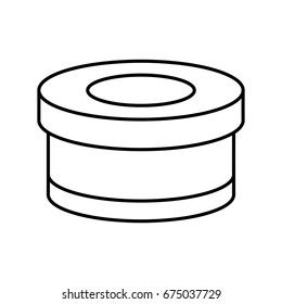 carton box in circle shape icon