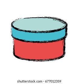 carton box in circle shape icon