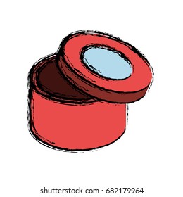 carton box in circle shape icon
