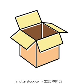 carton box color icon vector. carton box sign. isolated symbol illustration