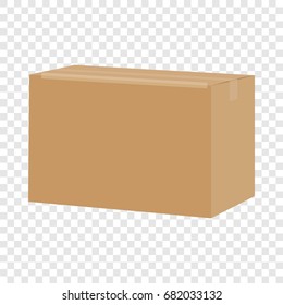 Carton box container mockup. Realistic illustration of carton box container vector mockup for web