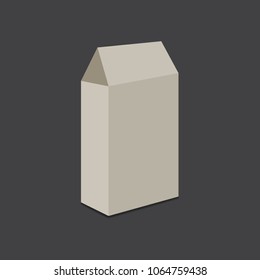 Carton box. Delivery packaging vector illustration.