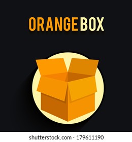 Carton box in flat design