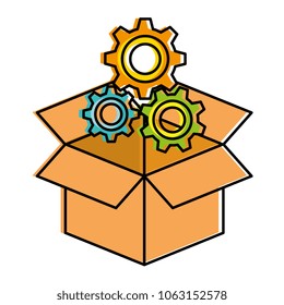 carton box with gears machine