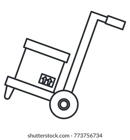 carton box in handle cart