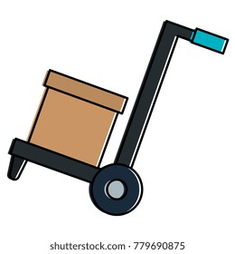 carton box in handle cart