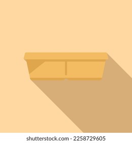 Carton box icon flat vector. Food paper. Pack design