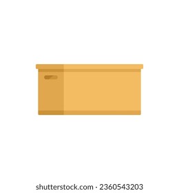 Carton box icon flat vector. Eco bag. Paper food isolated