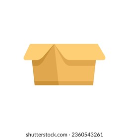 Carton box icon flat vector. Eco package. Food container isolated