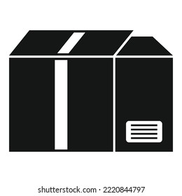 Carton box icon simple vector. Delivery package. Empty parcel