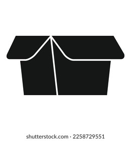 Carton box icon simple vector. Eco package. Food container