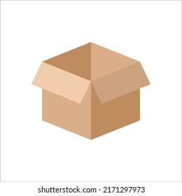 Carton box icon, Vector and Illustration .