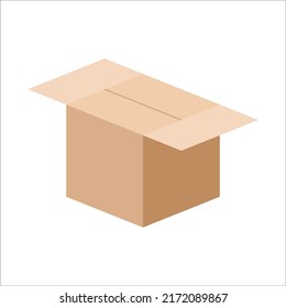 Carton box icon, Vector and Illustration.