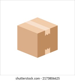 Carton box icon, Vector and Illustration.