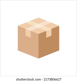 Carton box icon, Vector and Illustration.