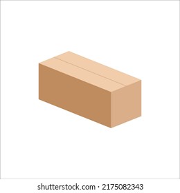 Karton-Box-Symbol, Vektorgrafik und Illustration.