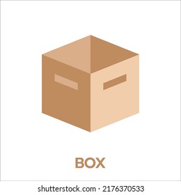 Carton box icon, Vector and Illustration.