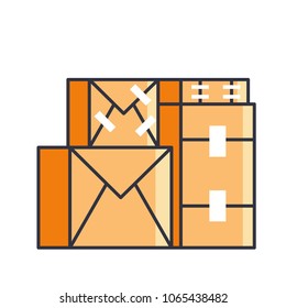 Carton box icon vector. Carton box sign on white background. Carton box icon for web and app