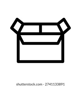 Carton Box Icon Vector Symbol Design Illustration