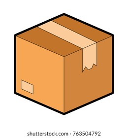 carton box isolated icon