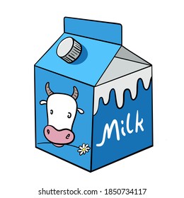 Carton Box Milk Hand Drawn Doodle Stock Vector (Royalty Free ...