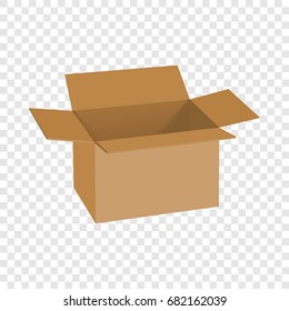 Carton box mockup. Realistic illustration of carton box vector mockup for web
