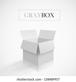 Carton box on white background