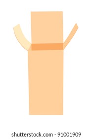 carton box on white background, vector illustration