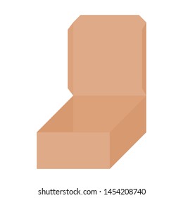carton box open isolated on white background. vector illustration