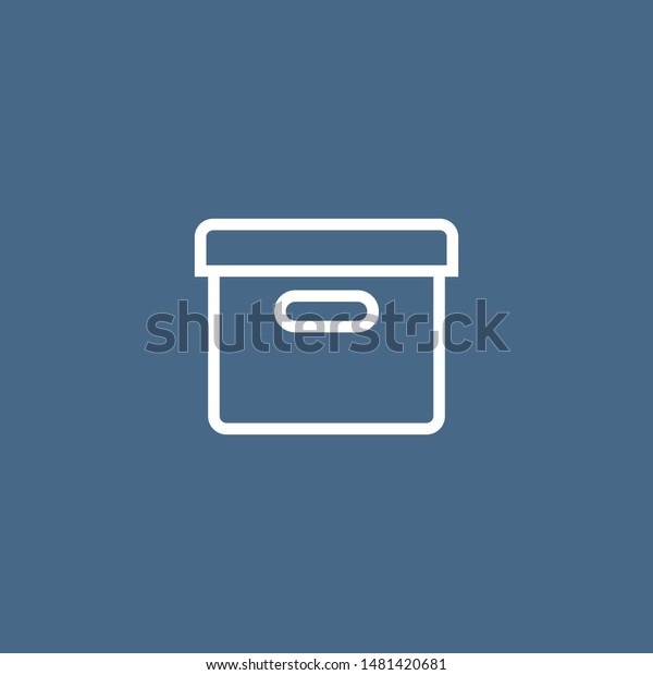 Carton Box Outline Vector Icon Stock Vector (Royalty Free) 1481420681