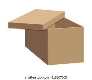 carton box package delivery icon. Vector graphic