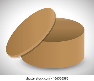 carton box package open delivery shipping logistic icon. Isolated and Brown illustration. Vector graphic