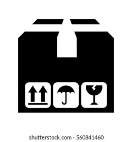 carton box packing icon vector illustration design