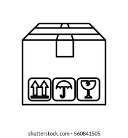 carton box packing icon vector illustration design