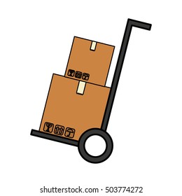 carton box packing isolated icon vector illustration design