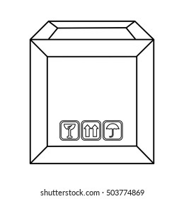 carton box packing isolated icon vector illustration design