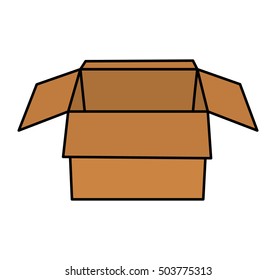 carton box packing isolated icon vector illustration design