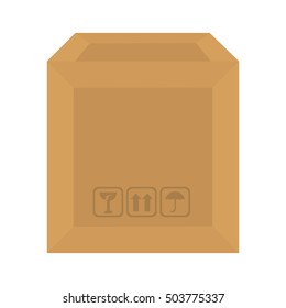 carton box packing isolated icon vector illustration design