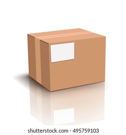 carton box with shadow