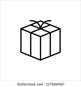 Faltschachtel dünne Linie Symbol, Vektorgrafik und Illustration.
